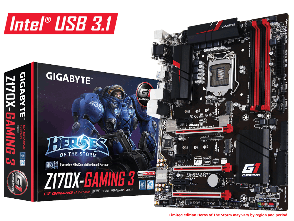 Main Gigabyte GA-Z170X-GAMING 3, Socket 1151 (GA-Z170X-GAMING 3)