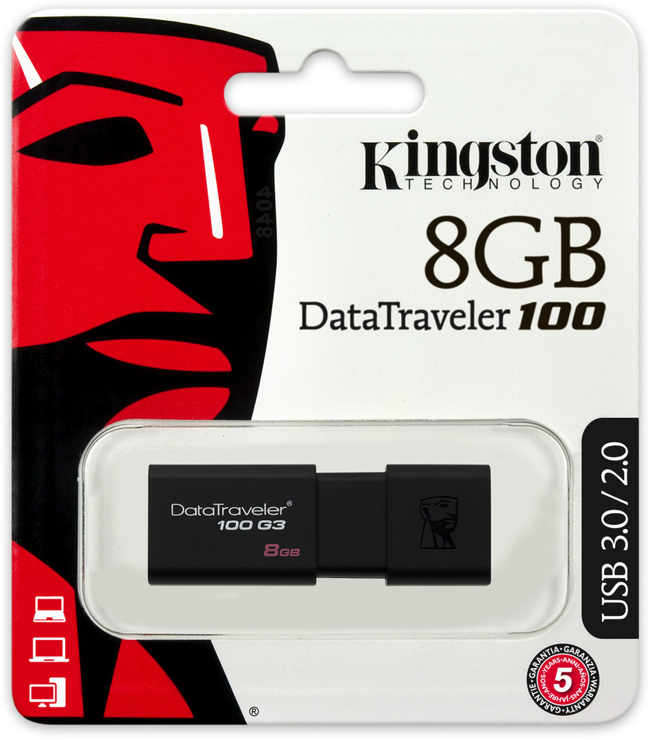 USB 8GB Kingston DataTraveler 100 G3 (DT100G3/8GB)